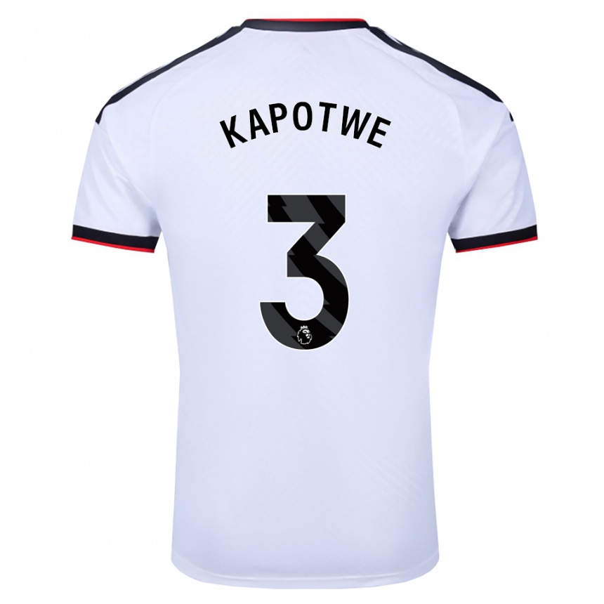 נשים כדורגל Chase Kapotwe #3 לבן שחור אדום ג'רזי ביתית 2026/27