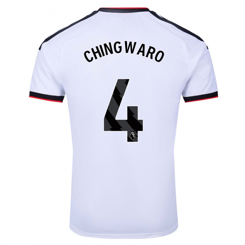 נשים כדורגל Seth Chingwaro #4 לבן שחור אדום ג'רזי ביתית 2026/27