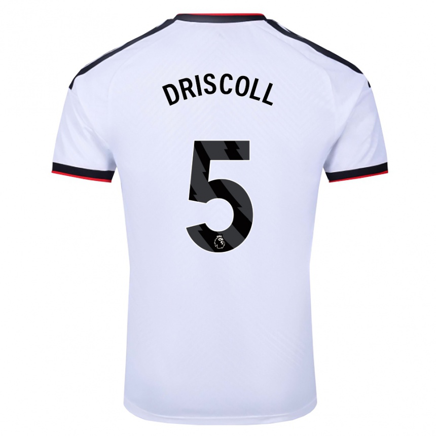 נשים כדורגל Teddy Driscoll #5 לבן שחור אדום ג'רזי ביתית 2026/27
