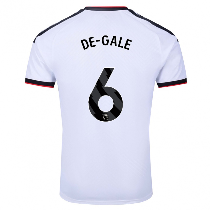 נשים כדורגל Dylan De-Gale #6 לבן שחור אדום ג'רזי ביתית 2026/27