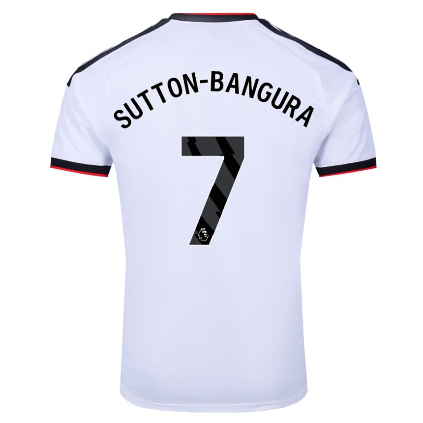 נשים כדורגל William Sutton-Bangura #7 לבן שחור אדום ג'רזי ביתית 2026/27