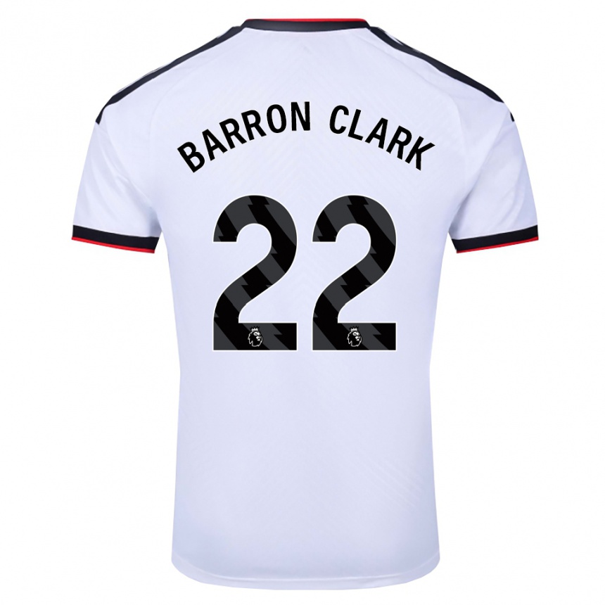 נשים כדורגל Betty Barron-Clark #22 לבן שחור אדום ג'רזי ביתית 2026/27