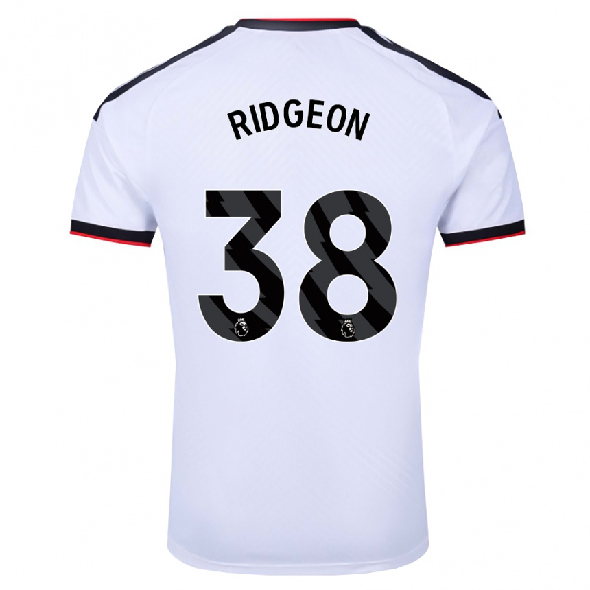 נשים כדורגל Seth Ridgeon #38 לבן שחור אדום ג'רזי ביתית 2026/27