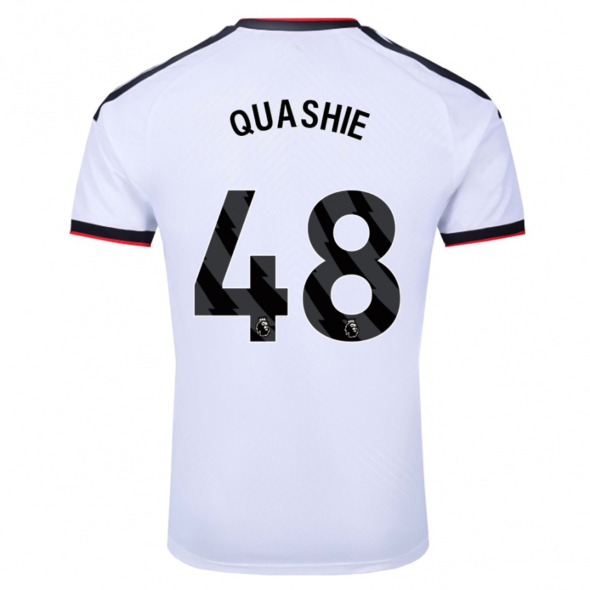 נשים כדורגל Jayden Quashie #48 לבן שחור אדום ג'רזי ביתית 2026/27