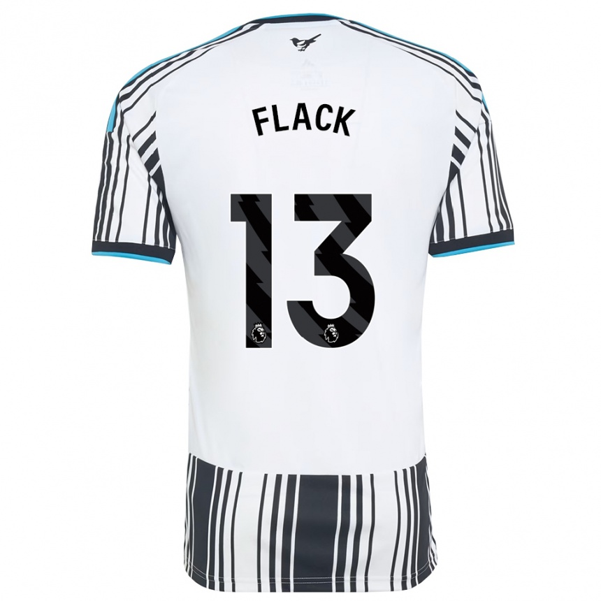 נשים כדורגל Lucas Flack #13 כחול שמיים שחור לבן ג'רזי ביתית 2026/27