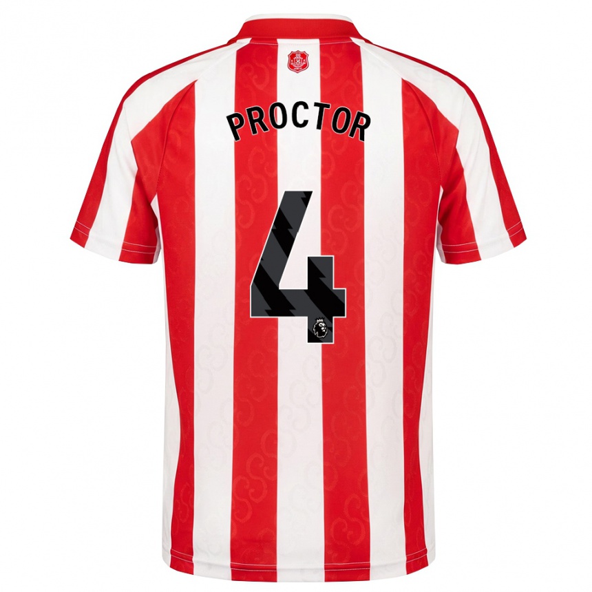 נשים כדורגל Tom Proctor #4 אדום לבן שחור ג'רזי ביתית 2026/27