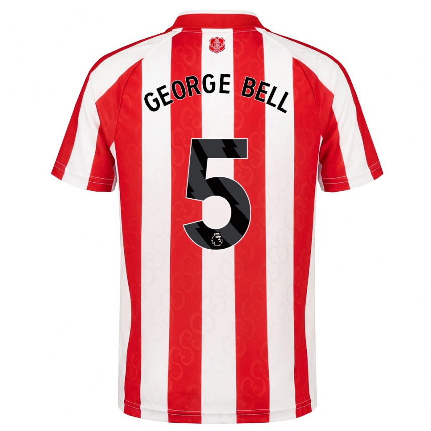 נשים כדורגל George Bell #5 אדום לבן שחור ג'רזי ביתית 2026/27