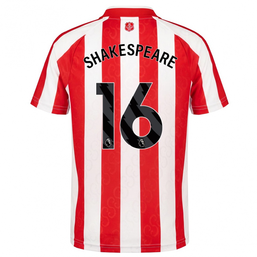 נשים כדורגל Caleb Shakespeare #16 אדום לבן שחור ג'רזי ביתית 2026/27