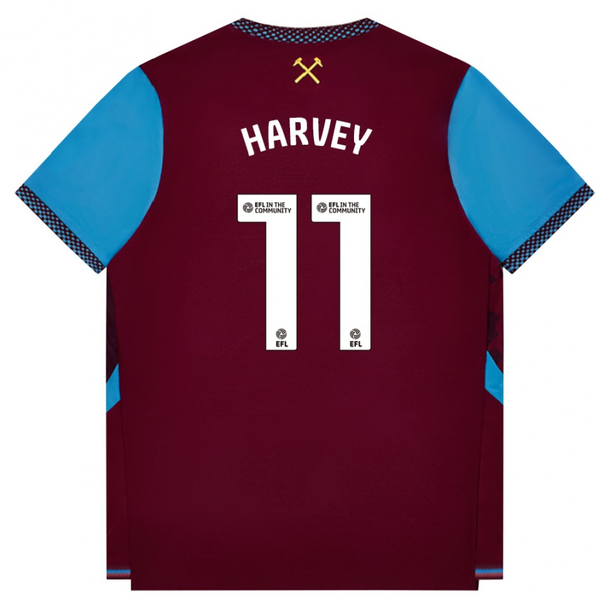 נשים כדורגל Ros Harvey #11 בורדו כחול קורנפלאוור ג'רזי ביתית 2026/27 נשים כדורגל Ros Harvey #11 בורדו כחול קורנפלאוור ג'רזי ביתית 2026/27