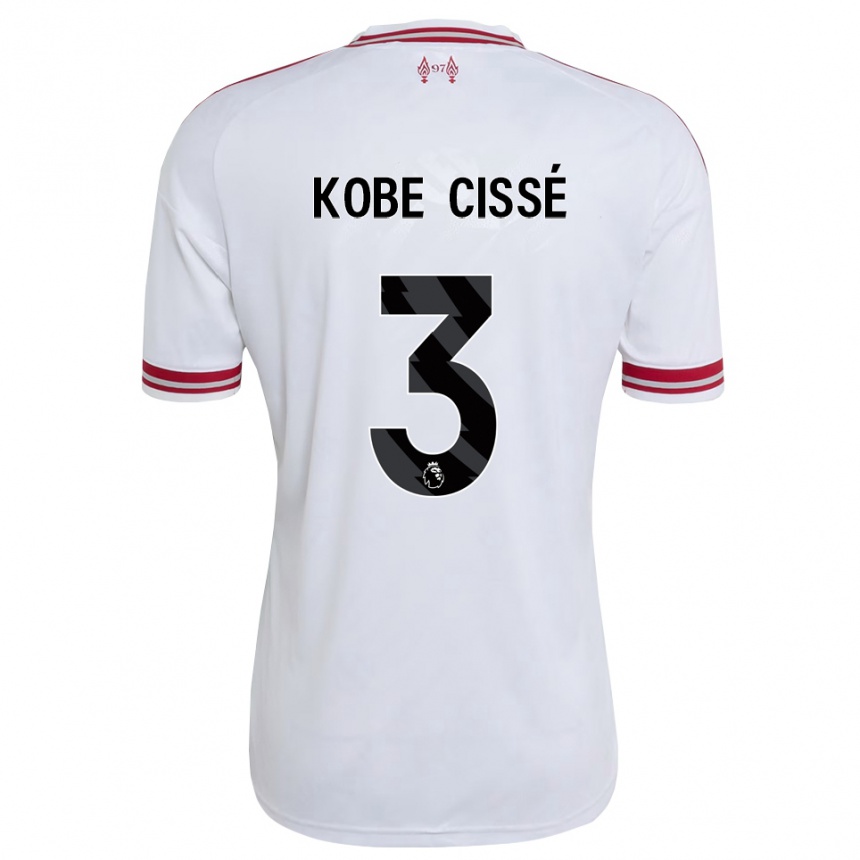נשים כדורגל Prince Kobe Cissé #3 אדום לבן הרחק ג'רזי 2026/27