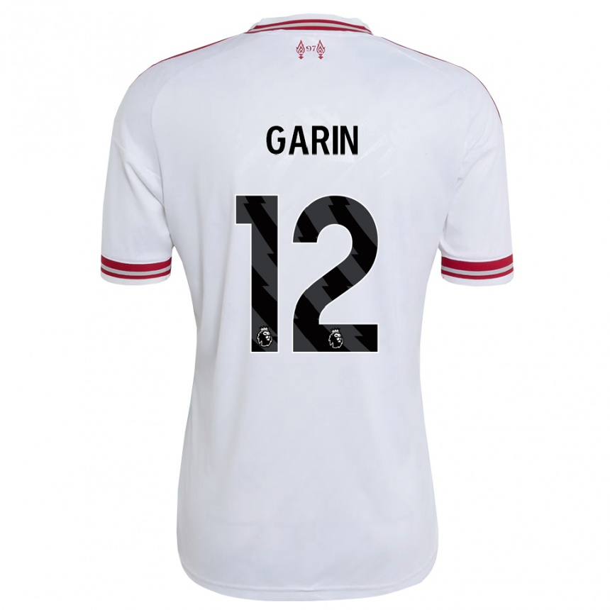 נשים כדורגל Isaiah Garin #12 אדום לבן הרחק ג'רזי 2026/27