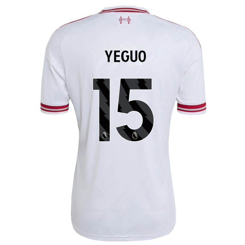 נשים כדורגל Aiden Yeguo #15 אדום לבן הרחק ג'רזי 2026/27