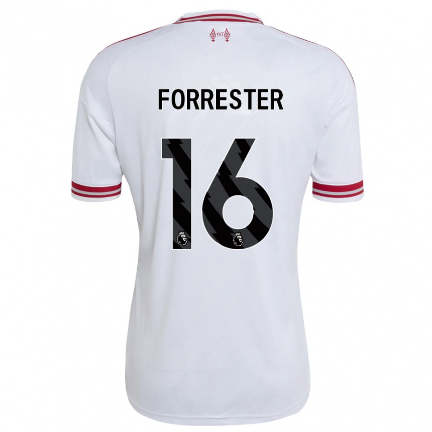 נשים כדורגל Lamore Forrester #16 אדום לבן הרחק ג'רזי 2026/27