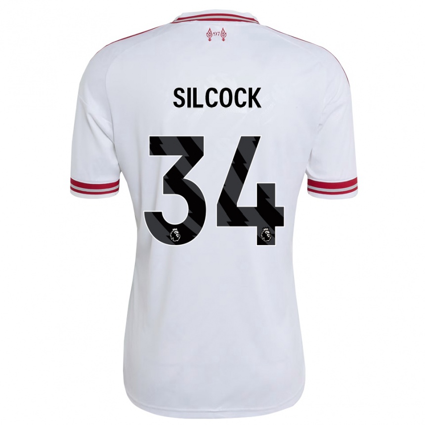 נשים כדורגל Hannah Silcock #34 אדום לבן הרחק ג'רזי 2026/27