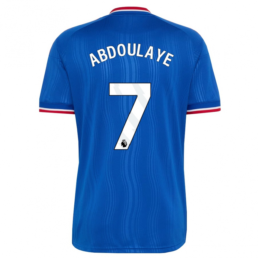 נשים כדורגל Douka Abdoulaye #7 כחול לבן אדום הרחק ג'רזי 2026/27