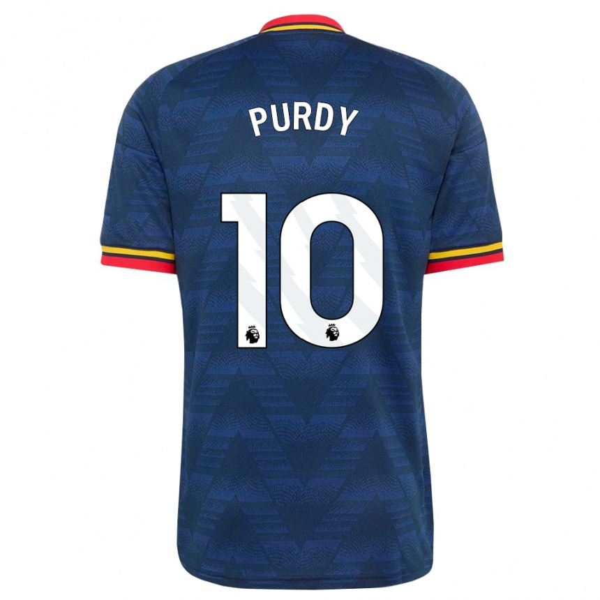 נשים כדורגל Charlie Purdy #10 כחול חצות צהוב אדום הרחק ג'רזי 2026/27