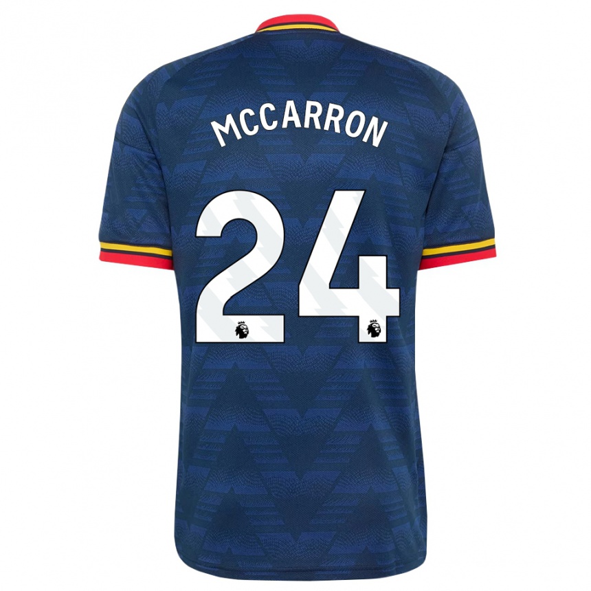 נשים כדורגל Daniel Mccarron #24 כחול חצות צהוב אדום הרחק ג'רזי 2026/27