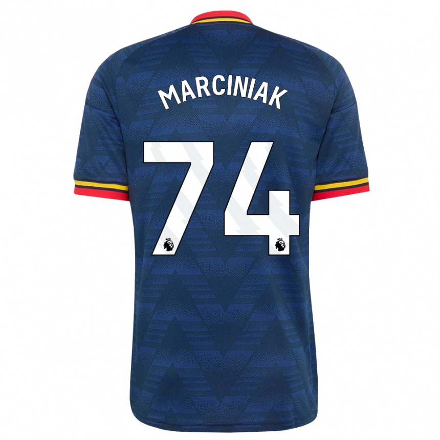 נשים כדורגל Alex Marciniak #74 כחול חצות צהוב אדום הרחק ג'רזי 2026/27