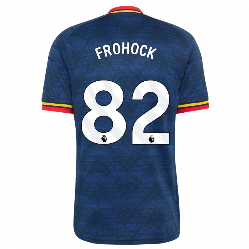 נשים כדורגל Marley Frohock #82 כחול חצות צהוב אדום הרחק ג'רזי 2026/27