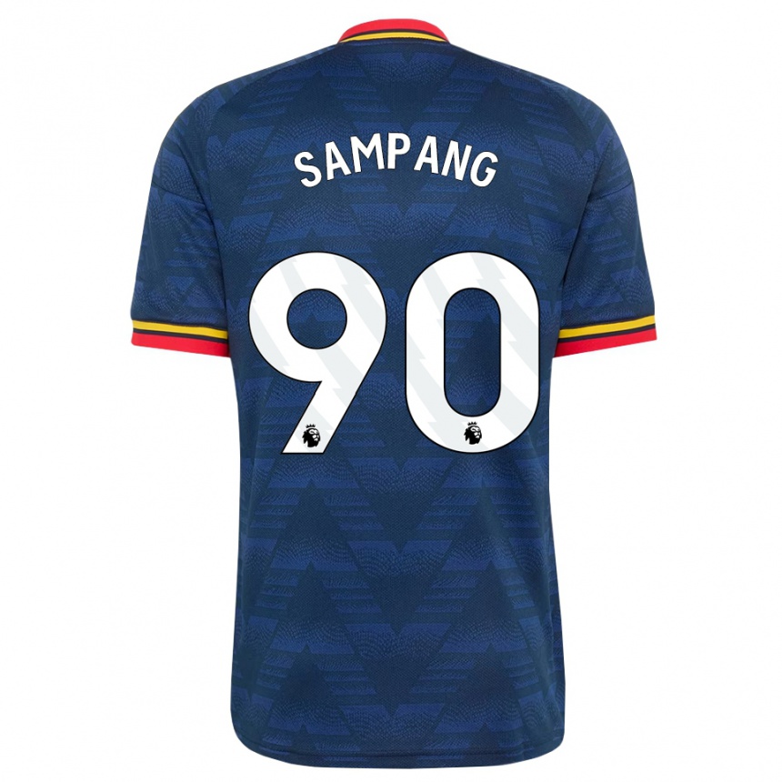 נשים כדורגל Saurap Sampang #90 כחול חצות צהוב אדום הרחק ג'רזי 2026/27