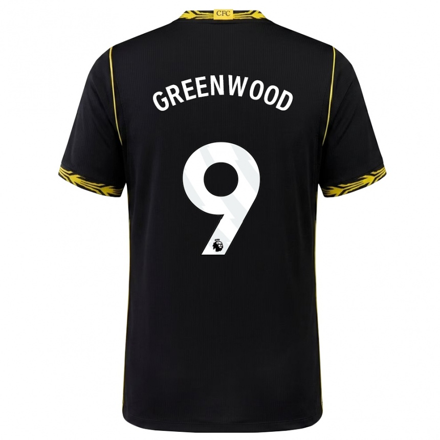 נשים כדורגל Jashayde Greenwood #9 שחור צהוב הרחק ג'רזי 2026/27 נשים כדורגל Jashayde Greenwood #9 שחור צהוב הרחק ג'רזי 2026/27