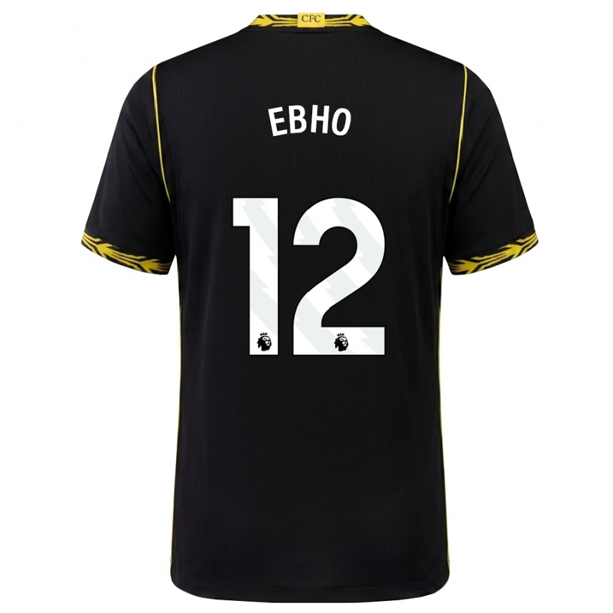נשים כדורגל Riley Ebho #12 שחור צהוב הרחק ג'רזי 2026/27