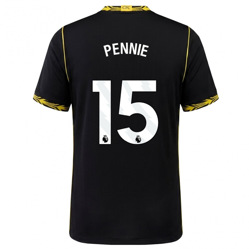 נשים כדורגל Andrew Pennie #15 שחור צהוב הרחק ג'רזי 2026/27