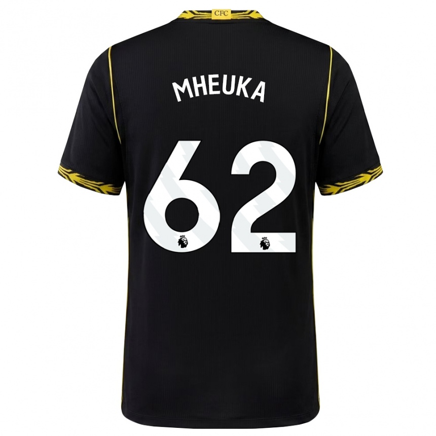 נשים כדורגל Shumaira Mheuka #62 שחור צהוב הרחק ג'רזי 2026/27