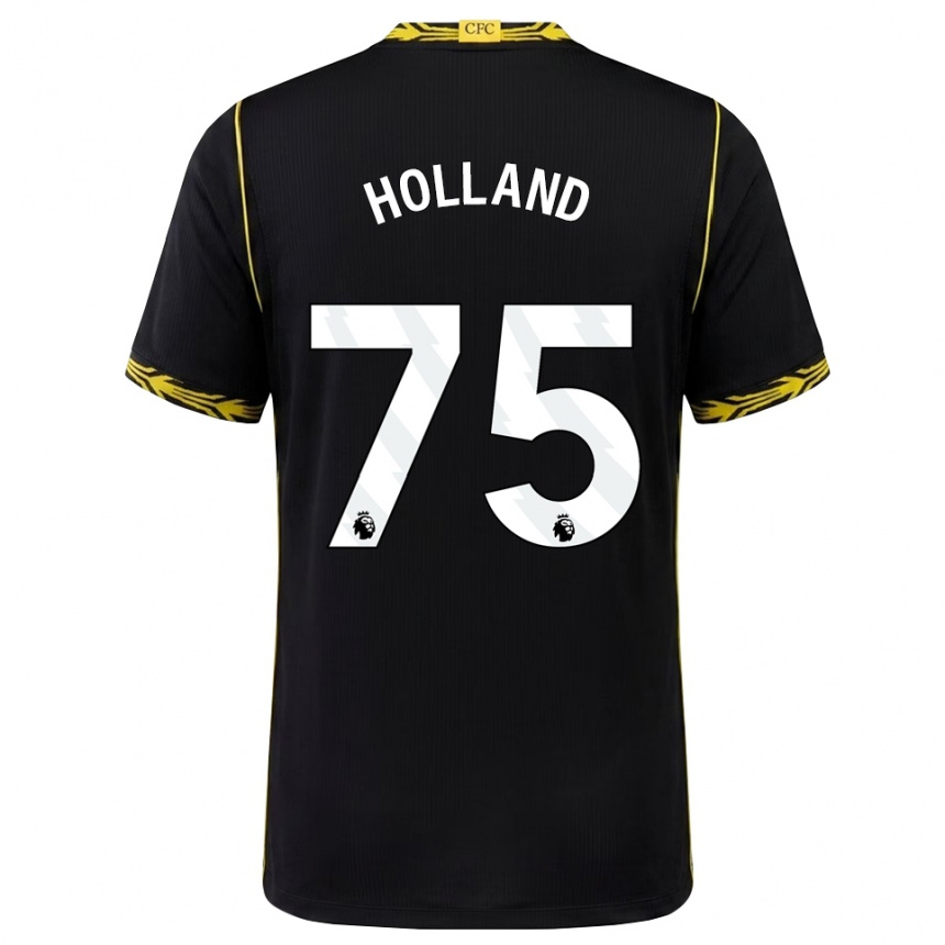 נשים כדורגל Charlie Holland #75 שחור צהוב הרחק ג'רזי 2026/27