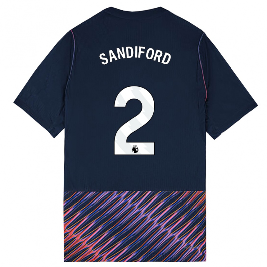 נשים כדורגל Oscar Sandiford #2 כחול רויאל לבן הרחק ג'רזי 2026/27
