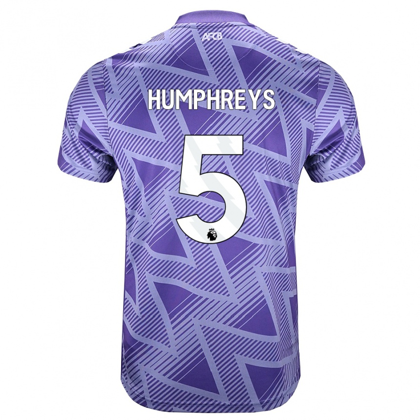 נשים כדורגל Holly Humphreys #5 ורוד בהיר מאוד לבן הרחק ג'רזי 2026/27