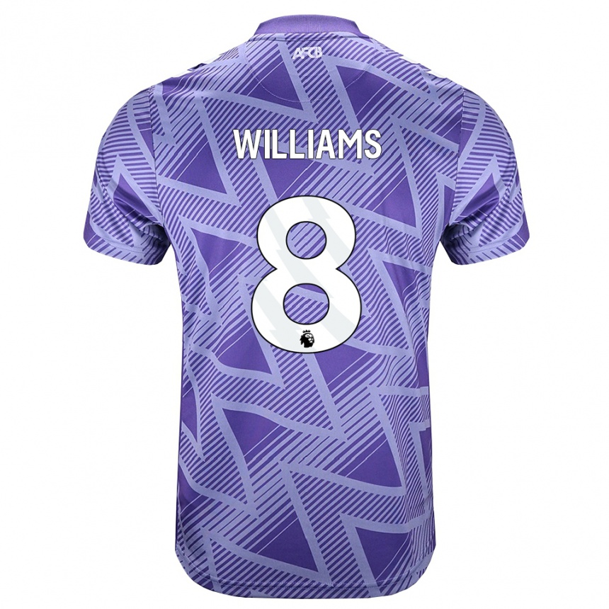 נשים כדורגל Phoebe Williams #8 ורוד בהיר מאוד לבן הרחק ג'רזי 2026/27