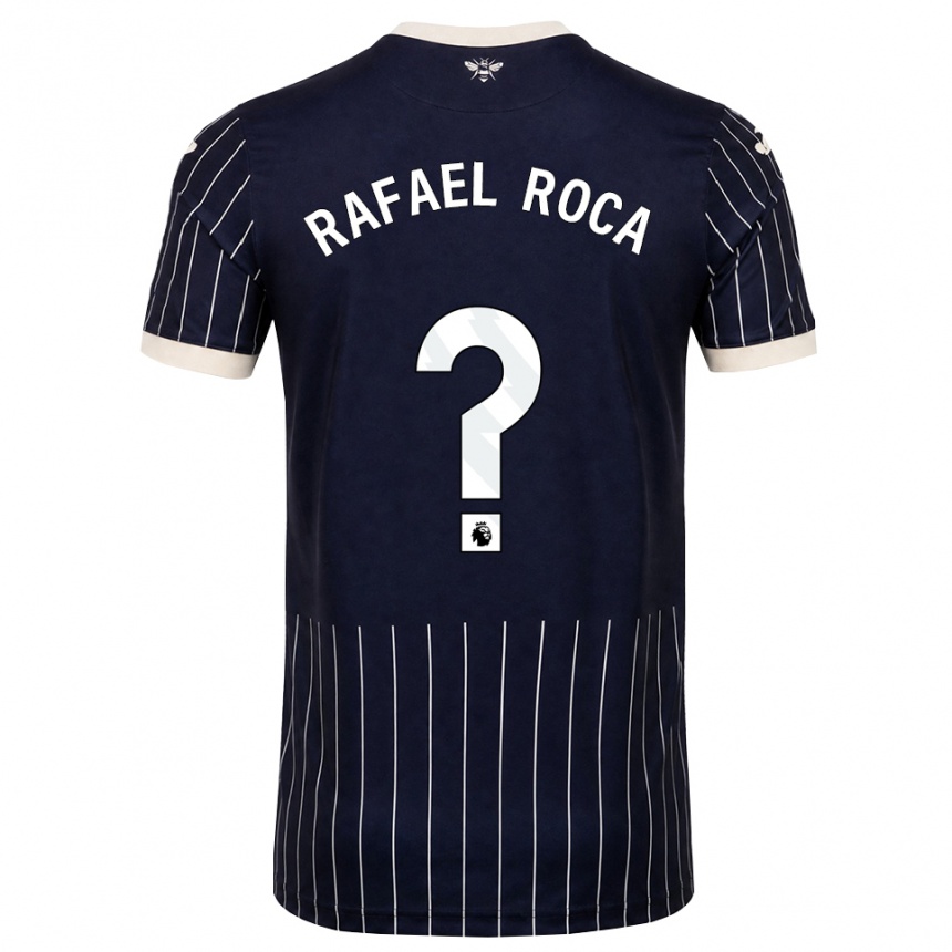 נשים כדורגל Rafael Roca #0 שחור לבן הרחק ג'רזי 2026/27