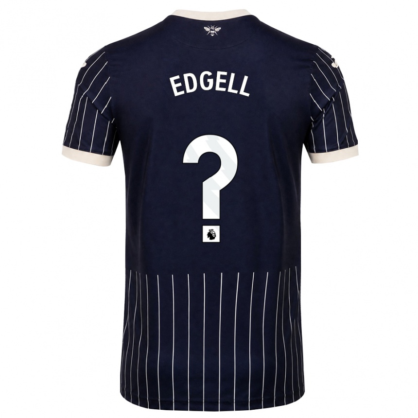 נשים כדורגל Vincent Edgell #0 שחור לבן הרחק ג'רזי 2026/27 נשים כדורגל Vincent Edgell #0 שחור לבן הרחק ג'רזי 2026/27