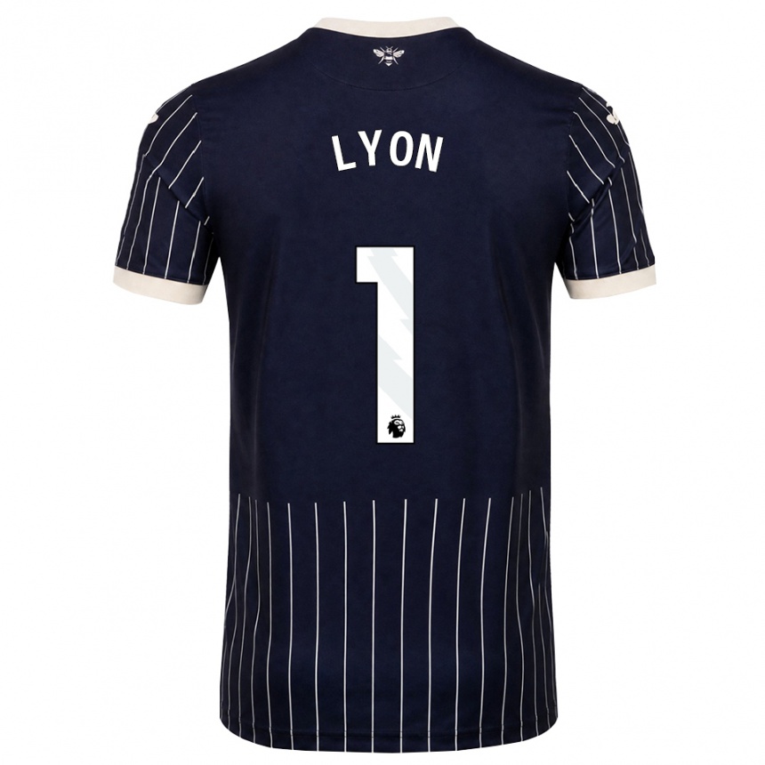 נשים כדורגל Felix Lyon #1 שחור לבן הרחק ג'רזי 2026/27
