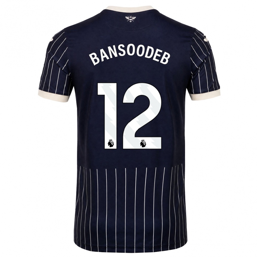 נשים כדורגל Jai Bansoodeb #12 שחור לבן הרחק ג'רזי 2026/27