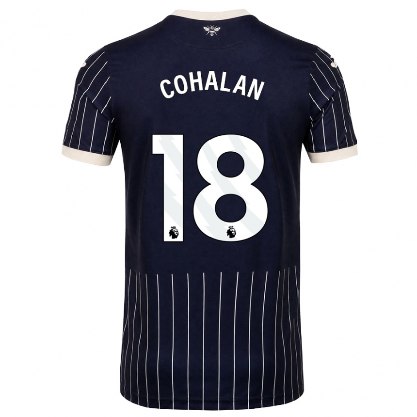 נשים כדורגל Chris Cohalan #18 שחור לבן הרחק ג'רזי 2026/27