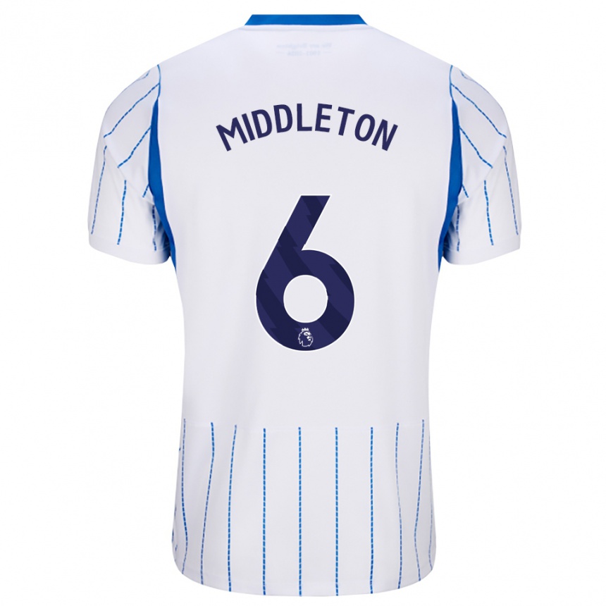 נשים כדורגל Jesse Middleton #6 כחול דודוד לבן הרחק ג'רזי 2026/27 נשים כדורגל Jesse Middleton #6 כחול דודוד לבן הרחק ג'רזי 2026/27
