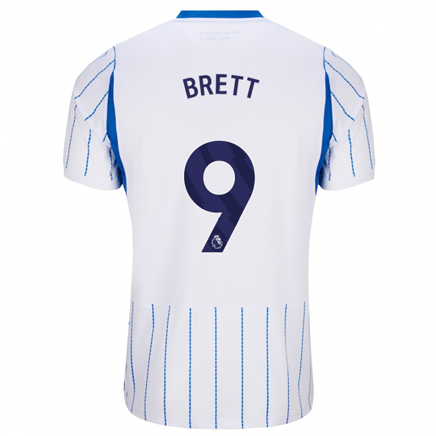 נשים כדורגל Adam Brett #9 כחול דודוד לבן הרחק ג'רזי 2026/27