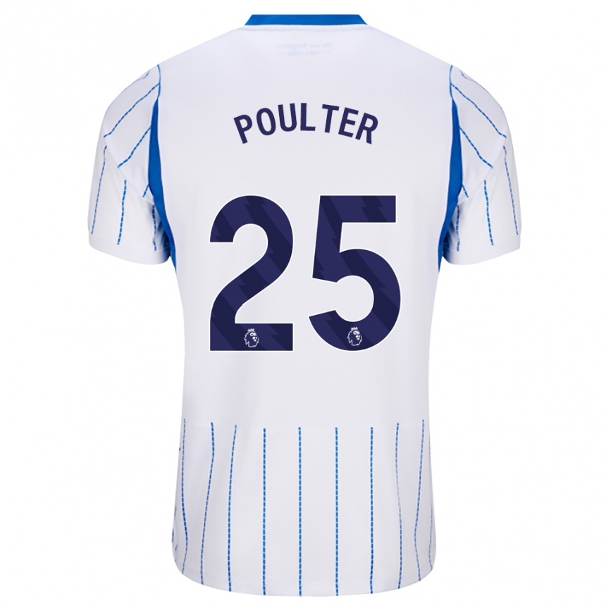 נשים כדורגל Hannah Poulter #25 כחול דודוד לבן הרחק ג'רזי 2026/27