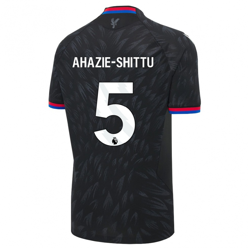נשים כדורגל Remi Ahazie-Shittu #5 שחור כחול אדום הרחק ג'רזי 2026/27
