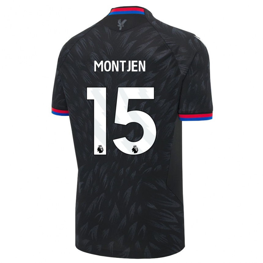 נשים כדורגל David Montjen #15 שחור כחול אדום הרחק ג'רזי 2026/27