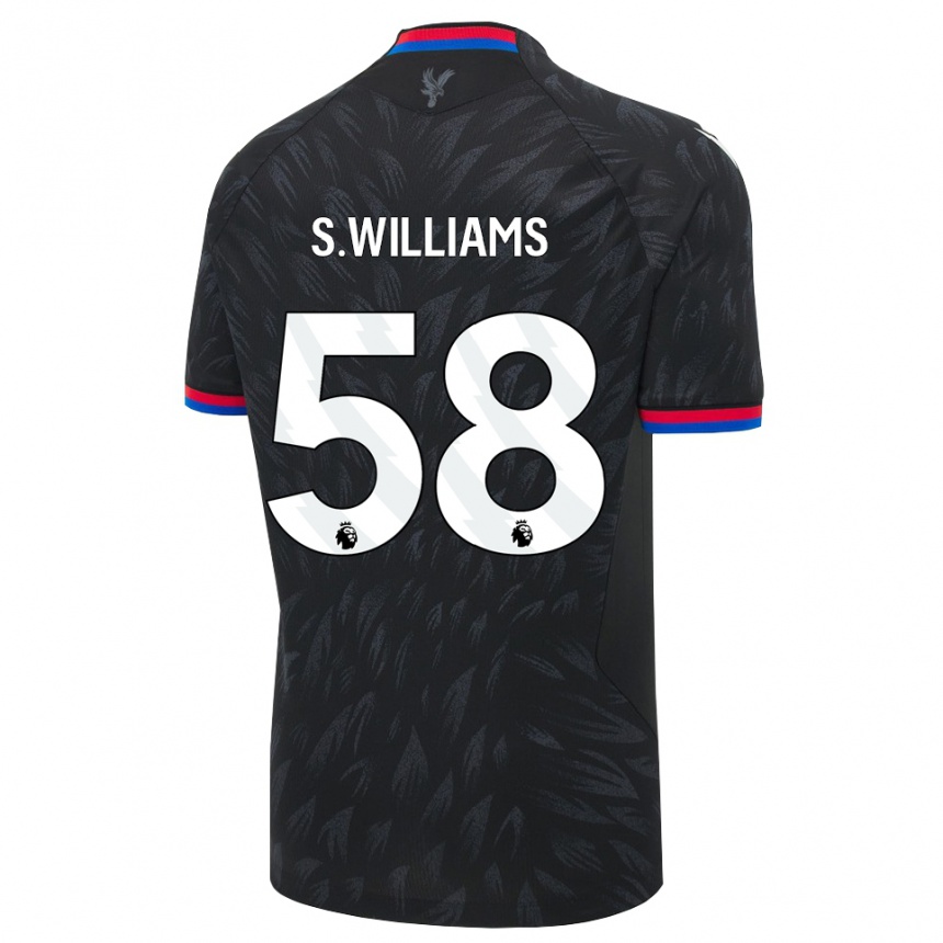 נשים כדורגל Seb Williams #58 שחור כחול אדום הרחק ג'רזי 2026/27