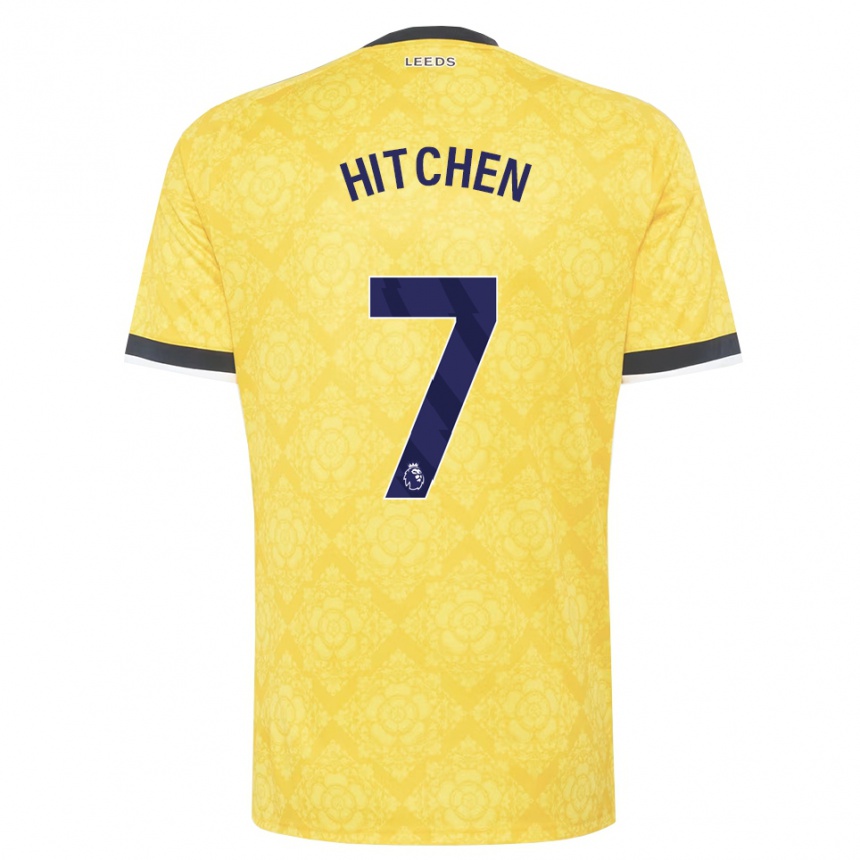 נשים כדורגל Zach Hitchen #7 צהוב לבן שחור הרחק ג'רזי 2026/27