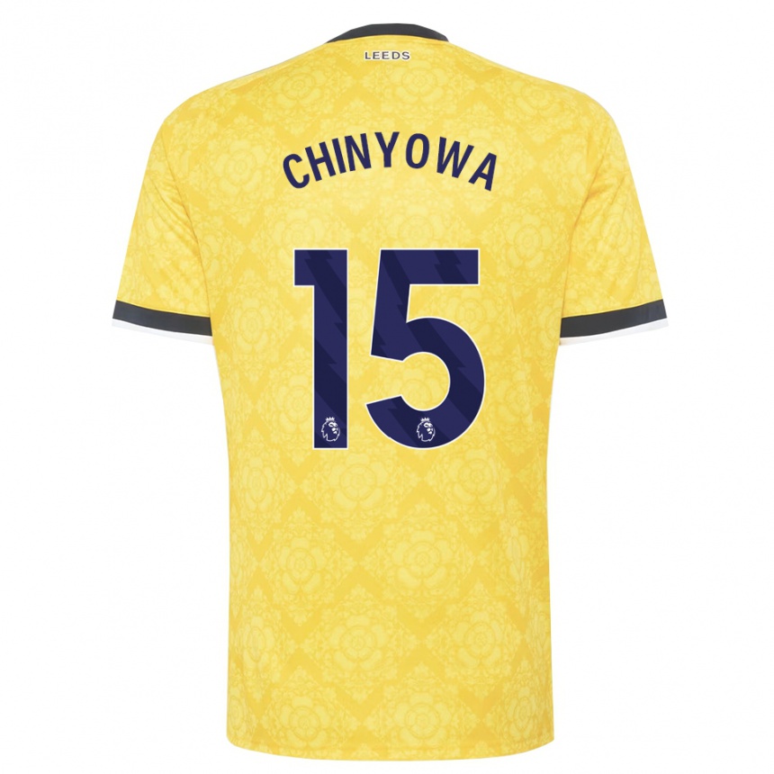 נשים כדורגל Taku Chinyowa #15 צהוב לבן שחור הרחק ג'רזי 2026/27