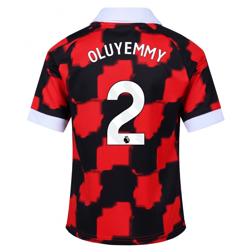נשים כדורגל Benjamin Oluyemmy #2 אדום לבן שחור הרחק ג'רזי 2026/27