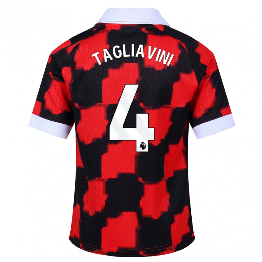 נשים כדורגל Ella Tagliavini #4 אדום לבן שחור הרחק ג'רזי 2026/27