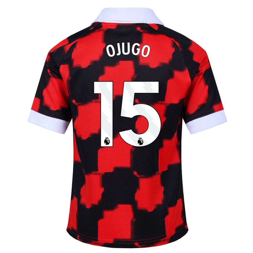 נשים כדורגל Tyrell Ojugo #15 אדום לבן שחור הרחק ג'רזי 2026/27