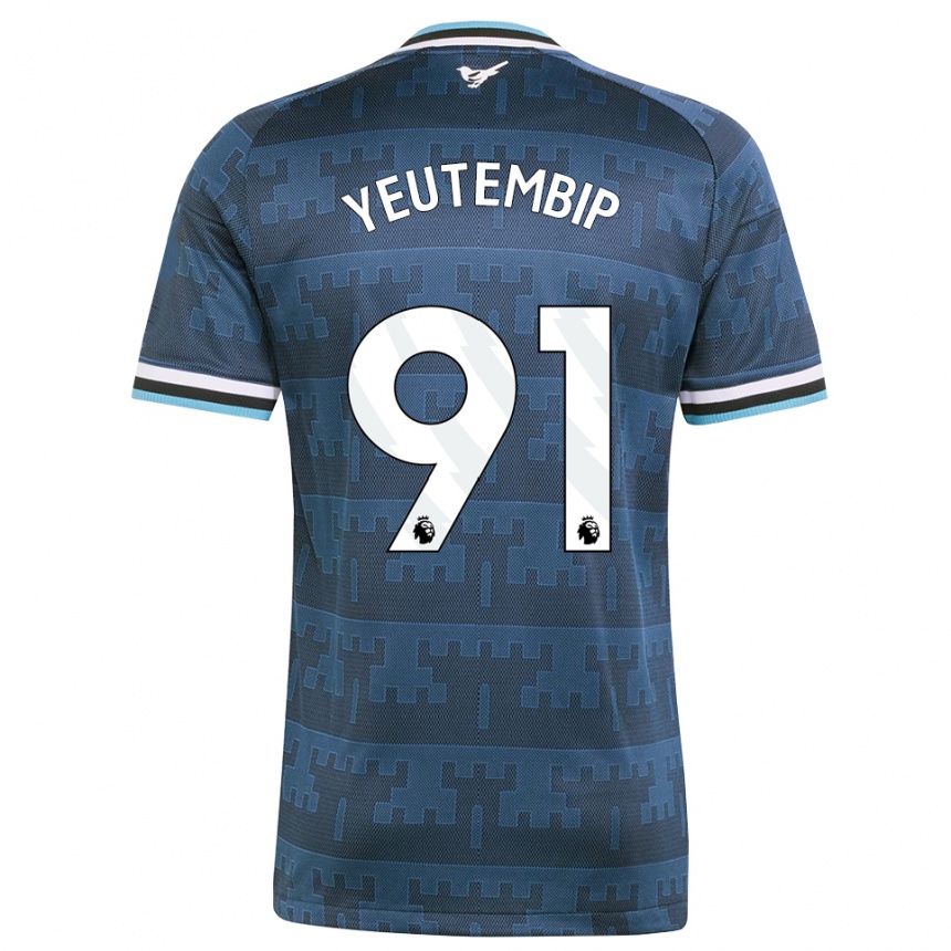 נשים כדורגל Lesecond Yeutembip #91 צהוב שחור כחול הרחק ג'רזי 2026/27