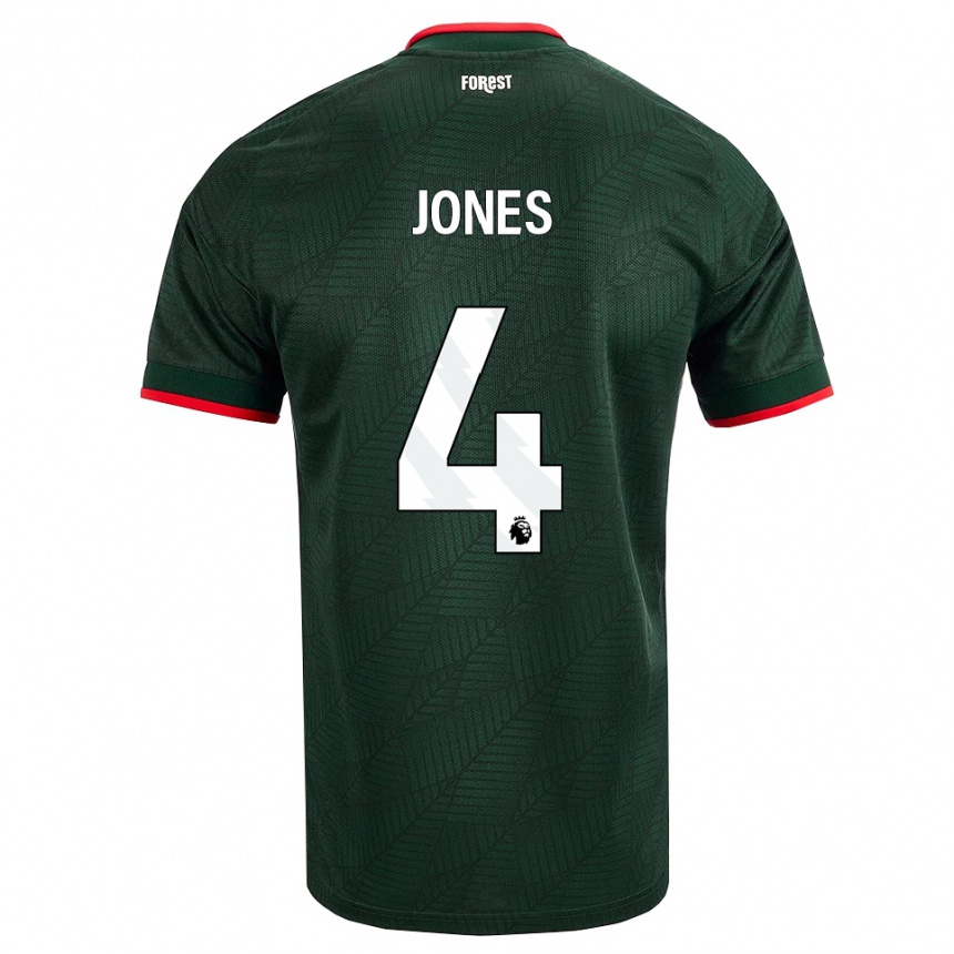 נשים כדורגל Brodie Jones #4 ירוק כהה אדום הרחק ג'רזי 2026/27 נשים כדורגל Brodie Jones #4 ירוק כהה אדום הרחק ג'רזי 2026/27